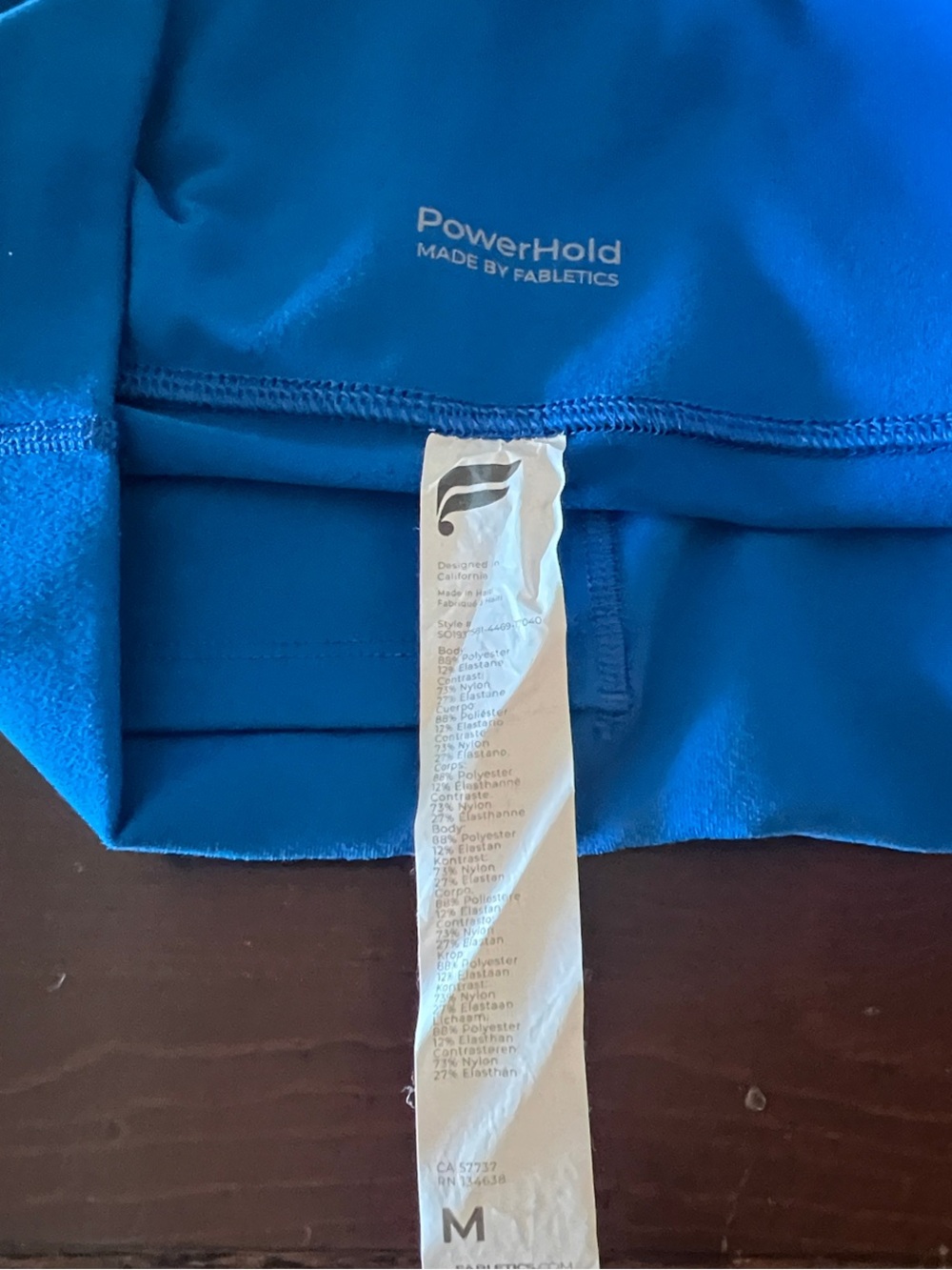 Fabletics Electric Blue Bike Shorts - Picture 4 of 4